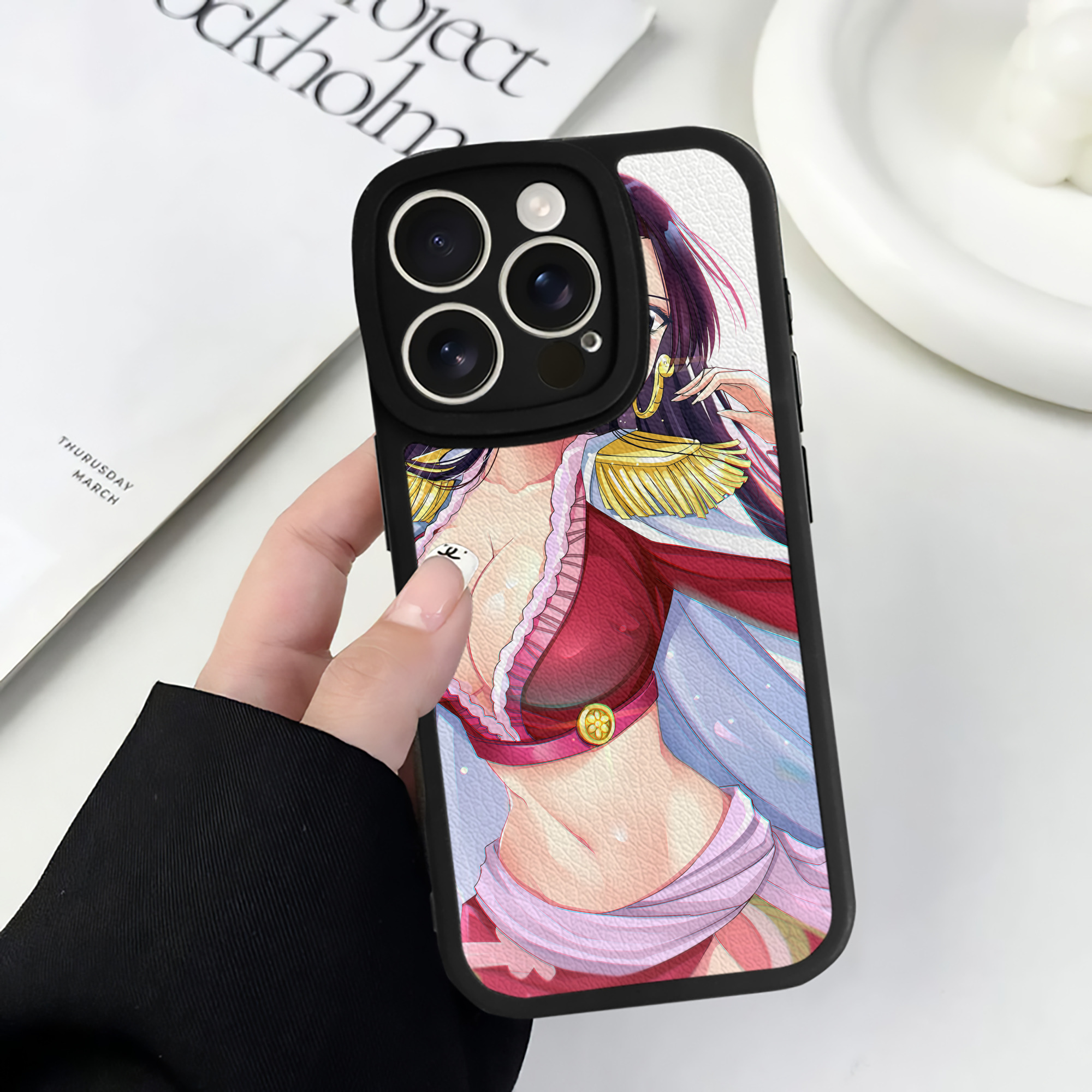 （画像用） ワンピース ONE PIECE 【iPhone 16シリーズ対応】シリコンスマホケース（レザー調） 材質：シリコン